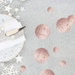 80th birthday party rose gold pink stars glam confetti<br><div class="desc">Girly and feminine confetti for your 80th birthday party table setting. A rose gold faux metallic, foil looking background decorated with dripping stars in rose gold. Templates for a date and name/age 80. Dark rose gold coloured letters. Some confetti chips with name and date, others with the text: Happy Birthday...</div>