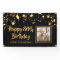 80th Birthday Photo Black Gold Stars Personalised