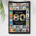 80th Birthday Photo Template Banner<br><div class="desc">Make that special person feel very loved with this wonderful photo banner birthday gift. Add your favourite images to create a heartfelt keepsake with loving memories.</div>