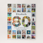 80th Birthday Photo Template Jigsaw Puzzle<br><div class="desc">Make that special person feel very loved with this wonderful photo template collage birthday gift. Add your favourite images to create a heartfelt keepsake with loving memories.</div>