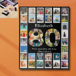 80th Birthday Photo Template Jigsaw Puzzle<br><div class="desc">Make that special person feel very loved with this wonderful photo template collage birthday gift. Add your favourite images to create a heartfelt keepsake with loving memories.</div>
