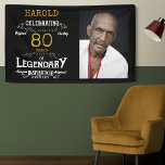 80th Birthday Photo Template Legendary Banner<br><div class="desc">Photo template any year "Original Quality Legendary Inspiration" banner for that special person. Add the photo and name as desired in the template fields creating a unique birthday celebration gift. Team this up with the matching gifts,  party accessories,  and clothing available in our store www.zazzle.com/store/thecelebrationstore</div>