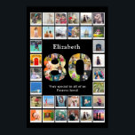 80th Birthday Photo Template Poster<br><div class="desc">Make that special person feel very loved with this wonderful photo poster birthday gift. Add your favourite images to create a heartfelt keepsake with loving memories.</div>