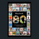 80th Birthday Photo Template Poster<br><div class="desc">Make that special person feel very loved with this wonderful photo poster birthday gift. Add your favourite images to create a heartfelt keepsake with loving memories.</div>