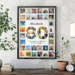 80th Birthday Photo Template Poster<br><div class="desc">Make that special person feel very loved with this wonderful photo poster birthday gift. Add your favourite images to create a heartfelt keepsake with loving memories.</div>