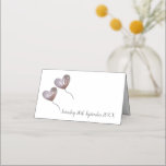 80th birthday pink heart balloon place card<br><div class="desc">Personalized 80th birthday pink & purple heart balloon placecards. Perfect for friends or family who are organizing a surprise party for a mom or grandmother who has reached eighty. The card includes space for the name of the woman, as well as the date of her birthday. Inside a special message...</div>