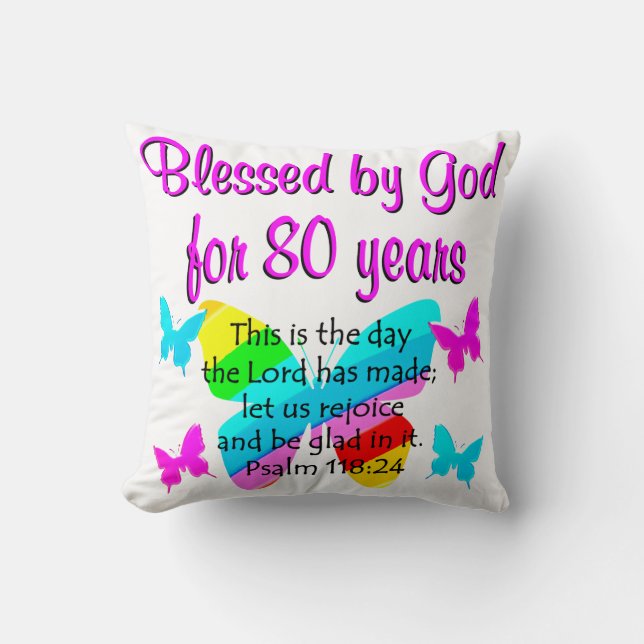 80TH BIRTHDAY PRAYER CUSHION (Front)