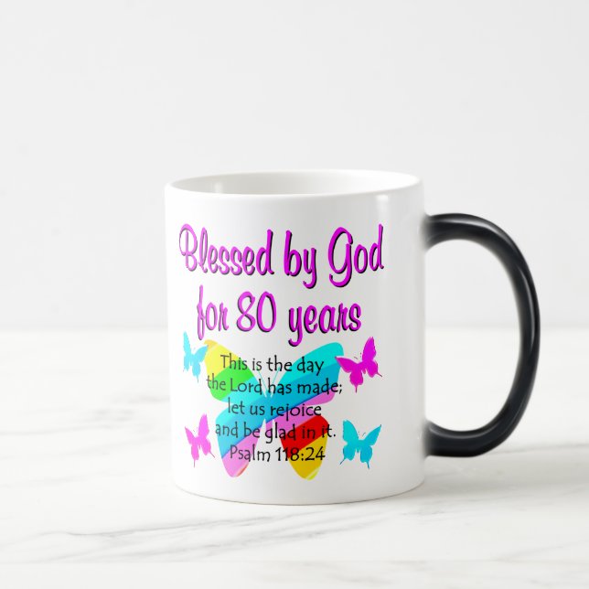 80TH BIRTHDAY PRAYER MAGIC MUG (Right)