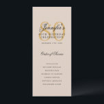 80th Birthday Program Gold Thank You Champagne Invitation<br><div class="desc">Elegant "Birthday Party Program" design featuring a formal typography script & custom text.</div>