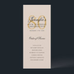 80th Birthday Program Gold Thank You Champagne Invitation<br><div class="desc">Elegant "Birthday Party Program" design featuring a formal typography script & custom text.</div>