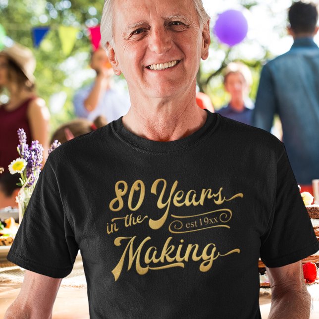 80th Birthday Retro 80 Years in the Making T-Shirt (Creator Uploaded)