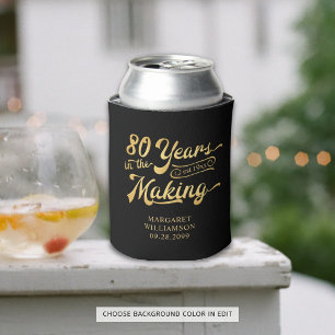 80th Birthday Retro Years in the Making Name Can Cooler