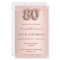80th birthday rose gold invitation 