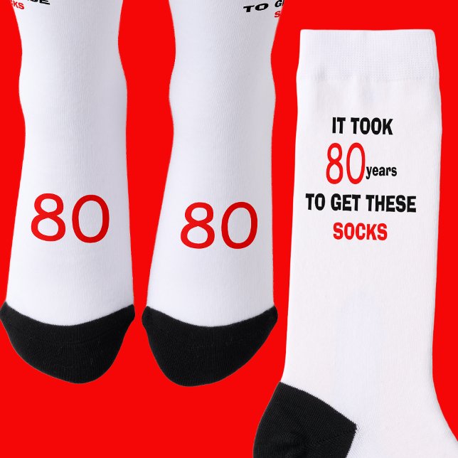80th Birthday Socks Men Funny (Creator Uploaded)