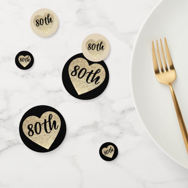 80th birthday table confetti (Group)