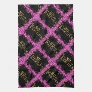 80th Birthday Tea Towel