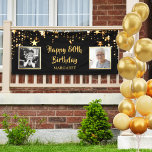 80th Birthday Then & Now Photos Personalised Banner<br><div class="desc">Honour and celebrate the 80-year-old and welcome party guests with this black and gold star themed banner sign featuring THEN and NOW photos of the birthday man or woman. Title is editable for ANY birthday. PHOTO TIP: For fastest/best results, choose a photo with the subject in the middle and/or pre-crop...</div>