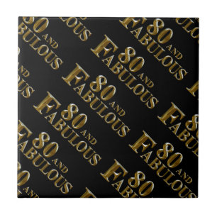 80th Birthday Tile