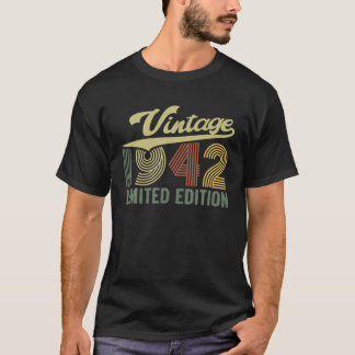 80Th Birthday Vintage 1942 Limited Edition Design T-Shirt