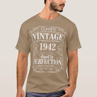 80th Birthday Vintage Gift Perfection Aged 1942 80 T-Shirt