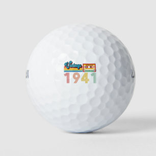 80th Birthday Vintage Retro 1941 Cassette Tape Golf Balls