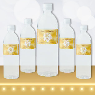 80th Birthday Water Bottle Labels, Personalised Label