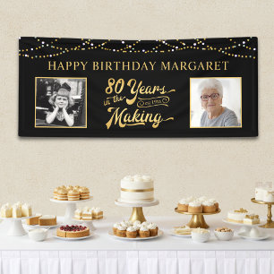 80th Birthday YEARS IN THE MAKING 2 Photos Banner