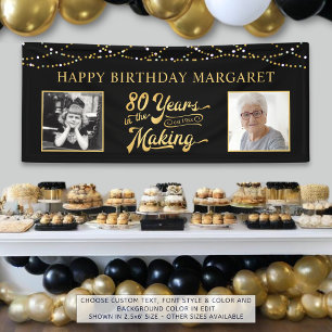 80th Birthday YEARS IN THE MAKING 2 Photos Banner