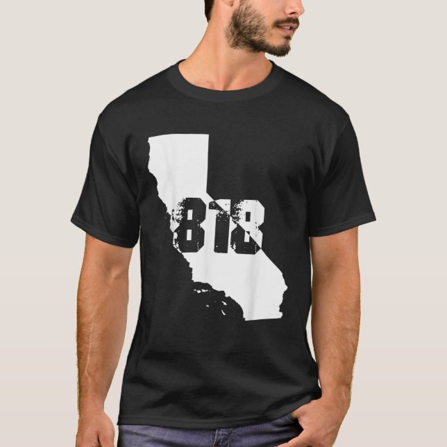 818 Strong Los Angeles California Area Code Number T-Shirt (Front)