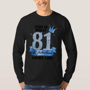 81 & Fabulous I Blue White Party Group Candid Phot T-Shirt