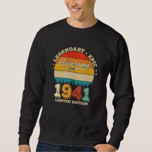 81 Year Old Awesome Since 1941 81st Birthday Gift Sweatshirt
