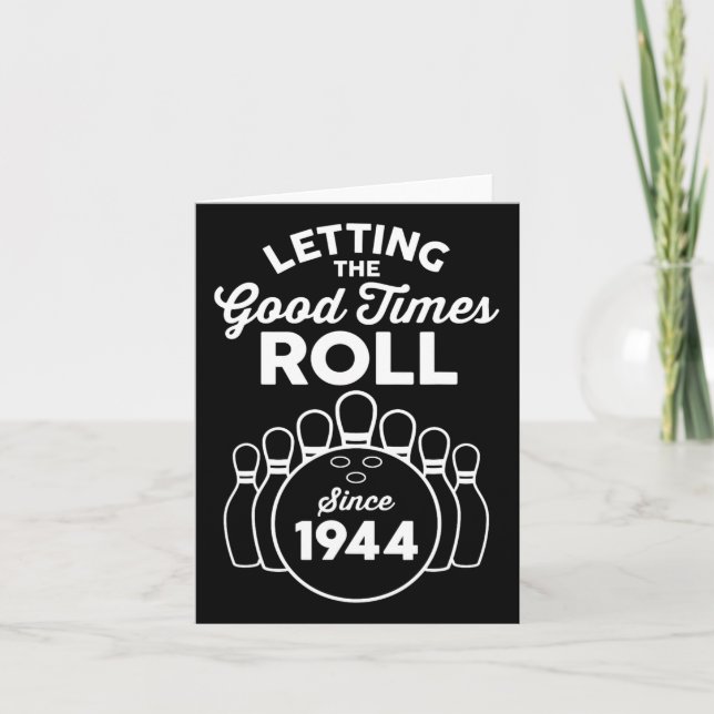 81 Year Old Bowler 81st Birthday Bowling  Card (Front)