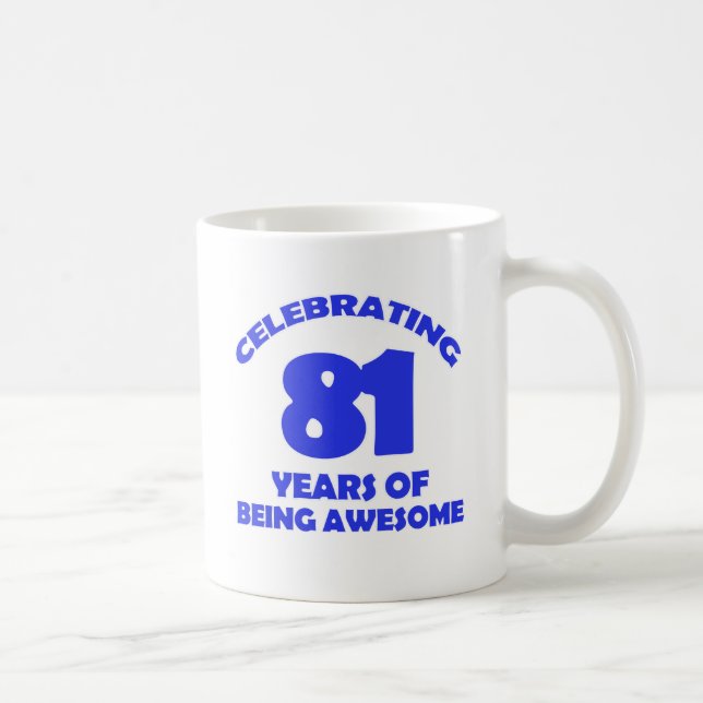 81 years old birthday designs coffee mug (Right)