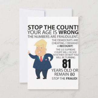81 Years Trump Happy Birthday Present Funny