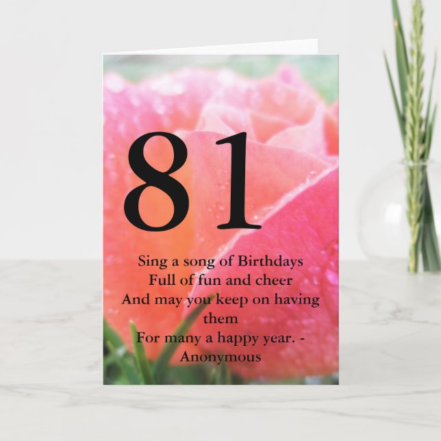 81st Birthday Card (Front)