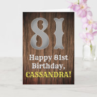 81st Birthday: Country Western Inspired Look, Name
