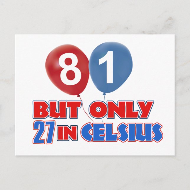 81st birthday designs postcard (Front)