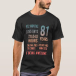 81st Birthday Men Women Funny 81 Years Old T-Shirt<br><div class="desc">81st Birthday Men Women Funny 81 Years Old</div>