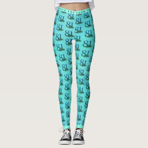 81st Birthday or Anniversary Peacock Pattern Leggings