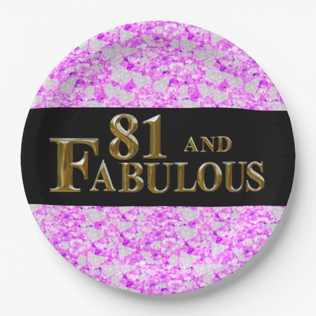 81st Birthday  Paper Plate (Front)