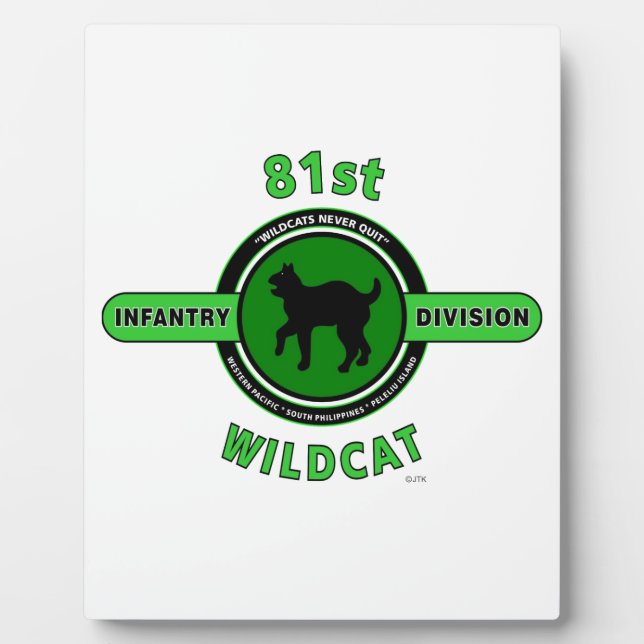 81ST INFANTRY DIVISION "WILDCAT" DIVISION PLAQUE (Front)