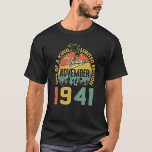 81th Birthday Vintage November 1941 81 Years Old M T-Shirt
