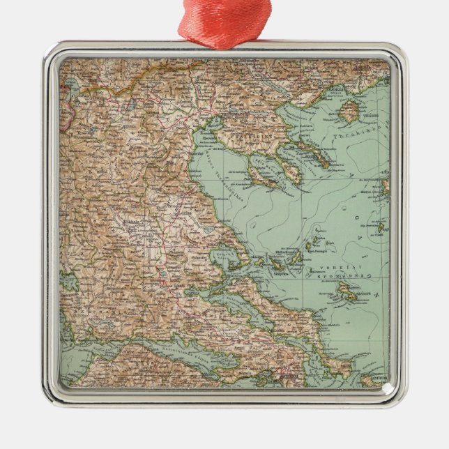 8283 Greece Metal Tree Decoration (Front)