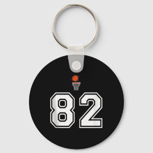 82 Number Basketball Style Vintage White Tank Top  Key Ring