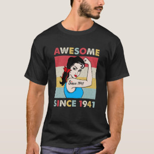 82 Year Old Awesome Since 1941  82nd Birthday T-Shirt