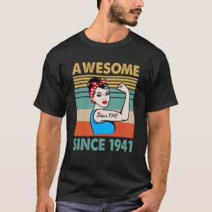 82 Year Old Awesome Since 1941 82nd Birthday T-Shirt