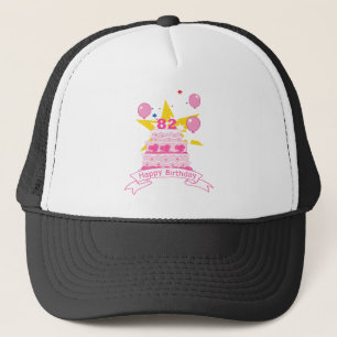 82 Year Old Birthday Cake Trucker Hat