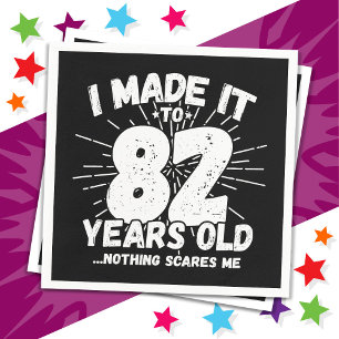 82 Year Old Sarcastic Meme Funny 82nd Birthday Napkin