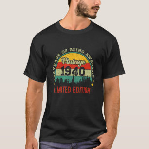 82 Years Being Awesome Vintage 1940  Birthday T-Shirt