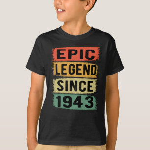 82 Years Old Bday 1943 Epic Legend 82nd Birthday T-Shirt